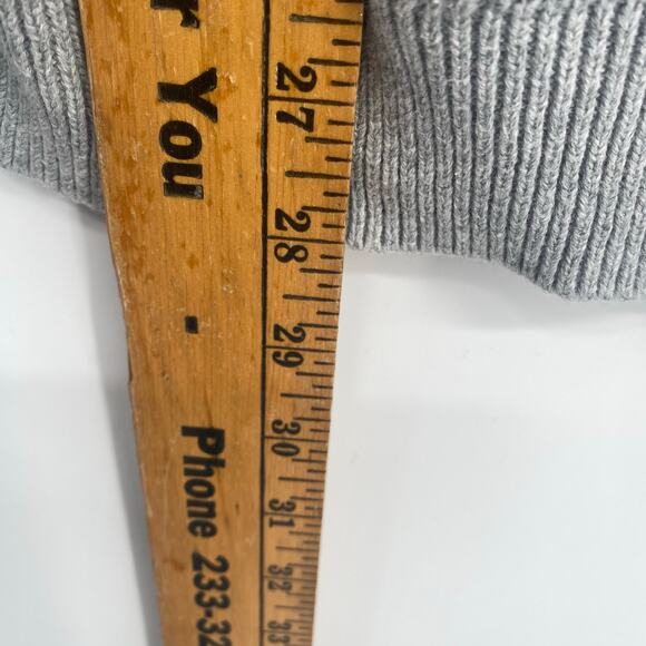 Refectory Sweater Men’s Large Gray Cotton Shawl Collar Heritage Academia Classic - Picture 7 of 8